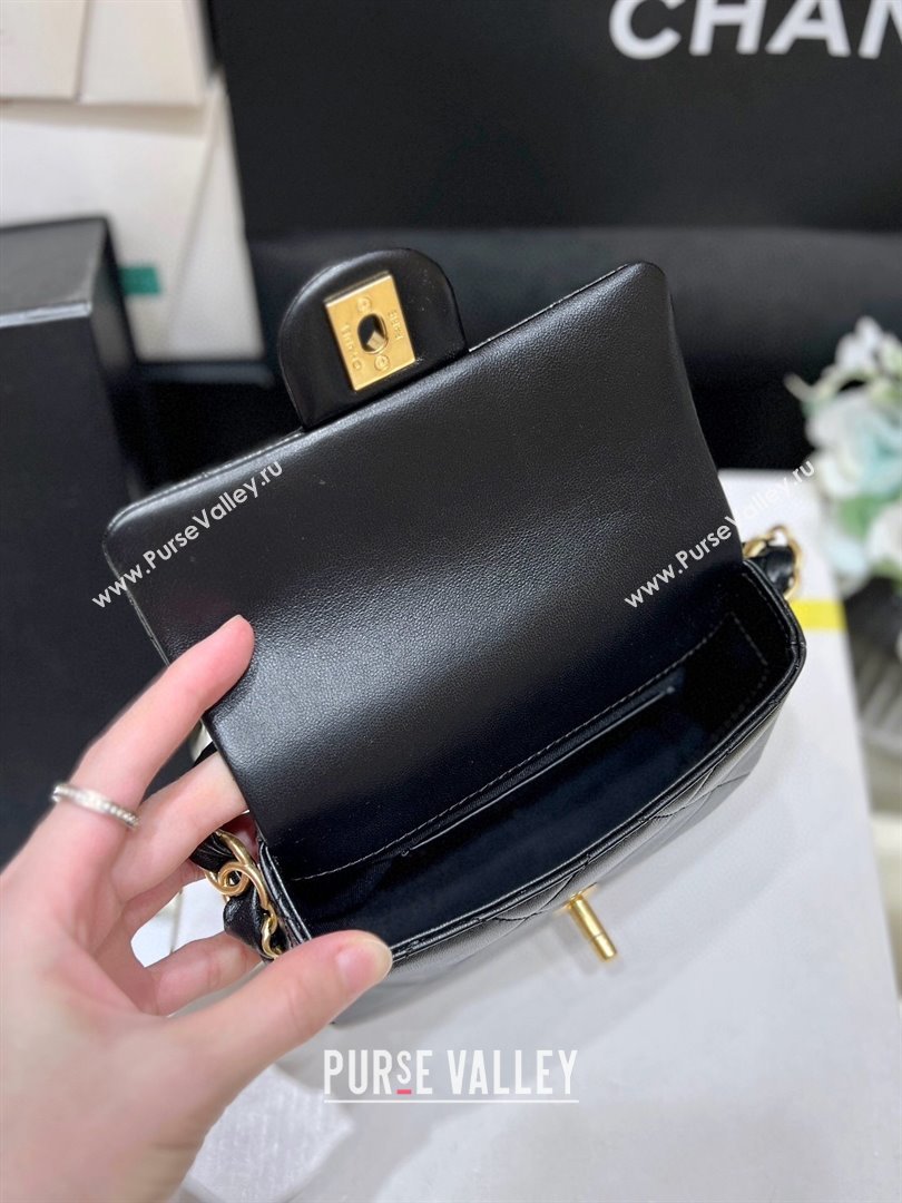 Chanel Lambskin Small Flap Bag with CC Chain AS5175 Black 2024 Top Quality (SHUNY-24112103)