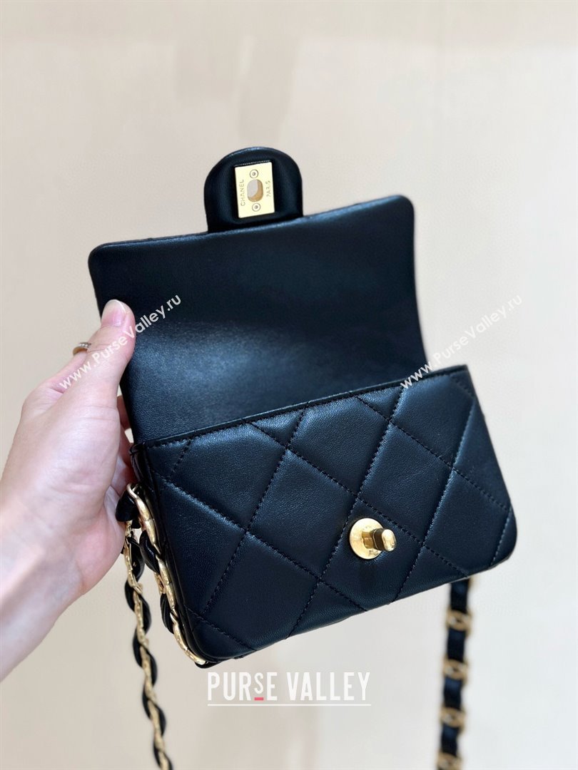 Chanel Lambskin Small Flap Bag with CC Chain AS5175 Black 2024 Top Quality (SHUNY-24112103)