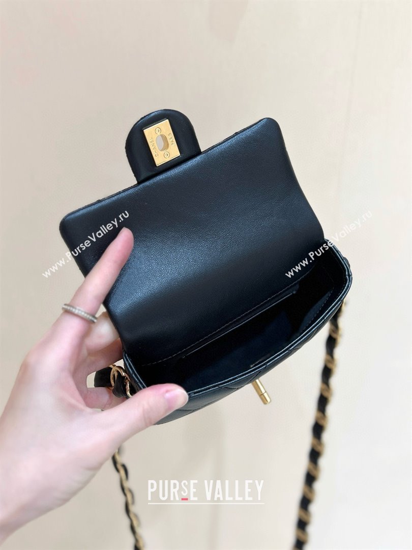 Chanel Lambskin Small Flap Bag with CC Chain AS5175 Black 2024 Top Quality (SHUNY-24112103)