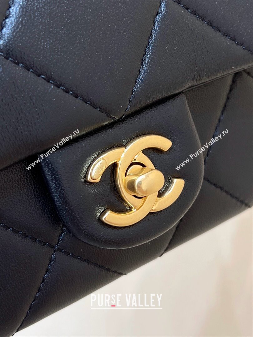 Chanel Lambskin Small Flap Bag with CC Chain AS5175 Black 2024 Top Quality (SHUNY-24112103)