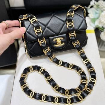 Chanel Lambskin Small Flap Bag with CC Chain AS5175 Black 2024 Top Quality (SHUNY-24112103)