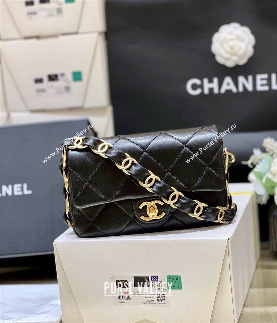 Chanel Lambskin Small Flap Bag with CC Chain AS5174 Black 2024 Top Quality (SHUNY-24112104)