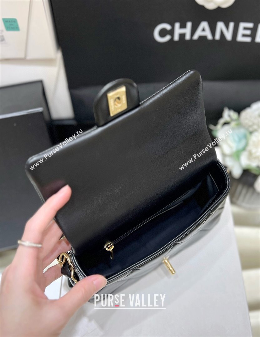 Chanel Lambskin Small Flap Bag with CC Chain AS5174 Black 2024 Top Quality (SHUNY-24112104)