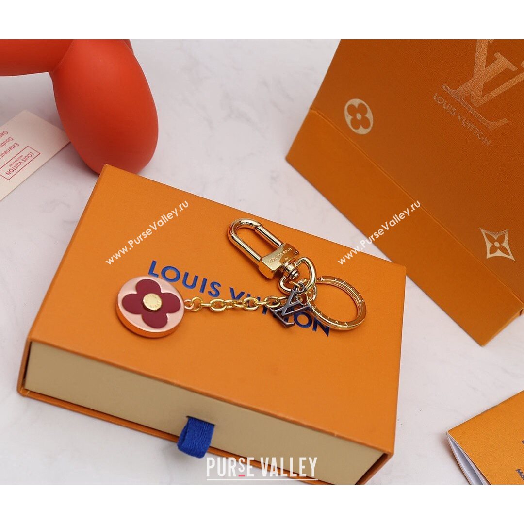 Louis Vuitton Flash Flower Bag Charm and Key Holder Gold/Silver/Red 2021 04 (HY-21082323)