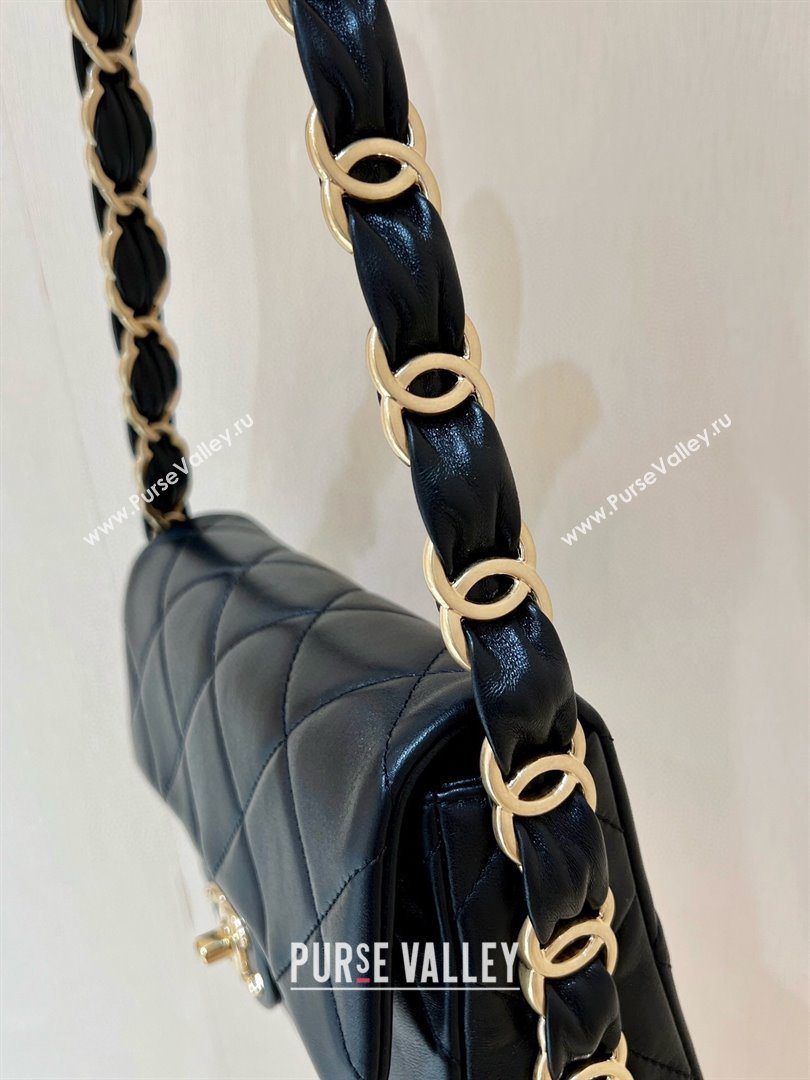 Chanel Lambskin Small Flap Bag with CC Chain AS5174 Black 2024 Top Quality (SHUNY-24112104)