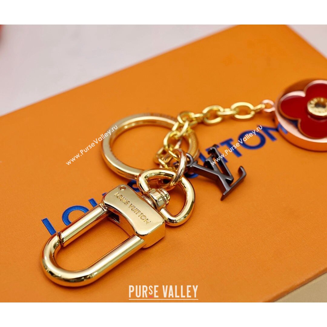 Louis Vuitton Flash Flower Bag Charm and Key Holder Gold/Silver/Red 2021 04 (HY-21082323)