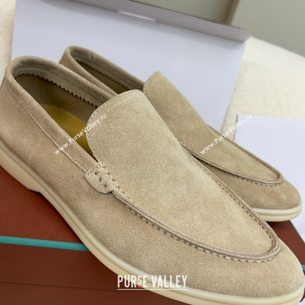 Loro Piana Summer Walk Suede Loafers Beige 2024(For Men) (KL-241518)