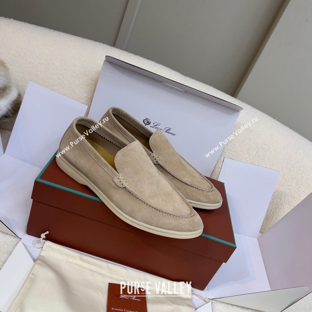 Loro Piana Summer Walk Suede Loafers Beige 2024(For Men) (KL-241518)