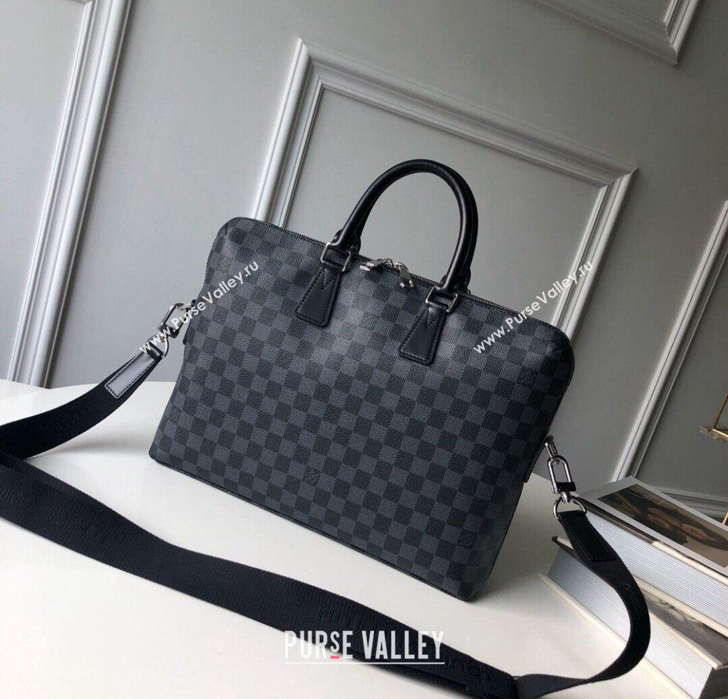 Louis Vuitton Briefcase Bag in Damier Canvas N48224 Black 2025 (KI-250121034)