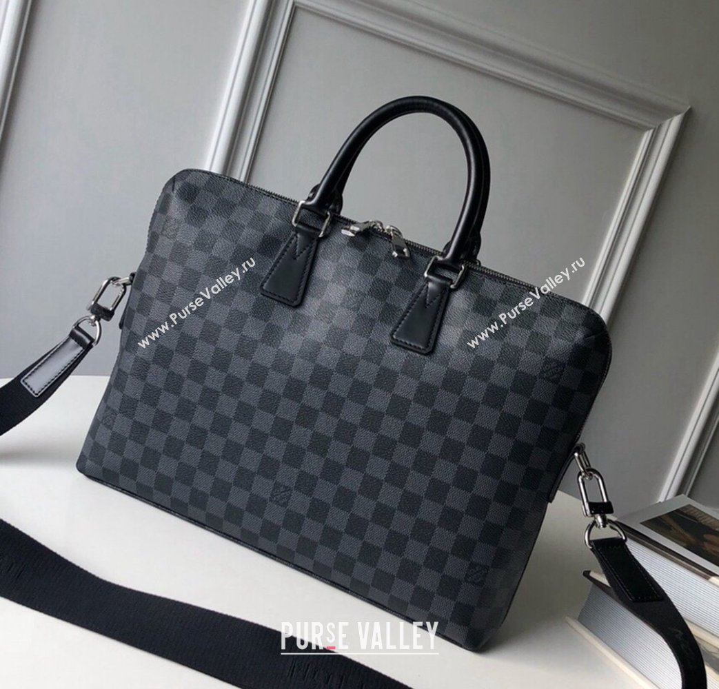 Louis Vuitton Briefcase Bag in Damier Canvas N48224 Black 2025 (KI-250121034)