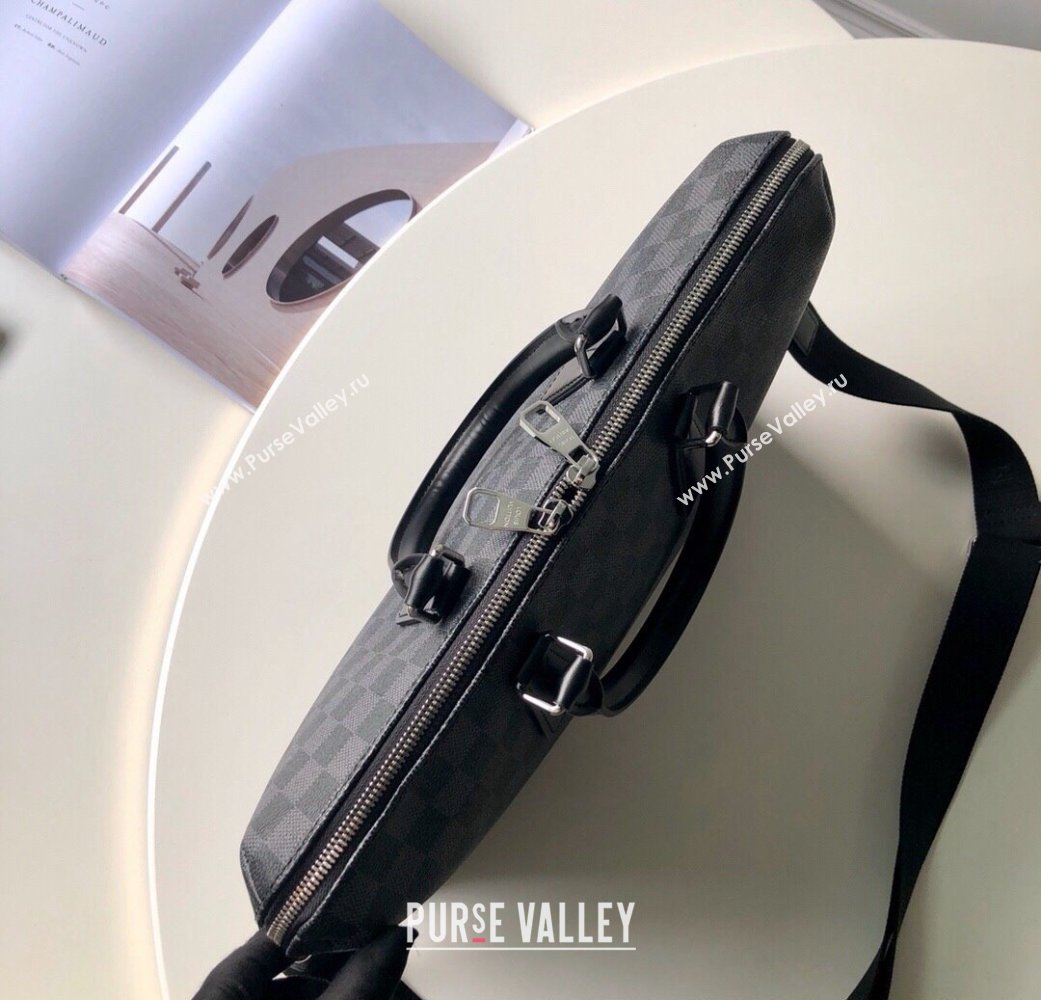 Louis Vuitton Briefcase Bag in Damier Canvas N48224 Black 2025 (KI-250121034)