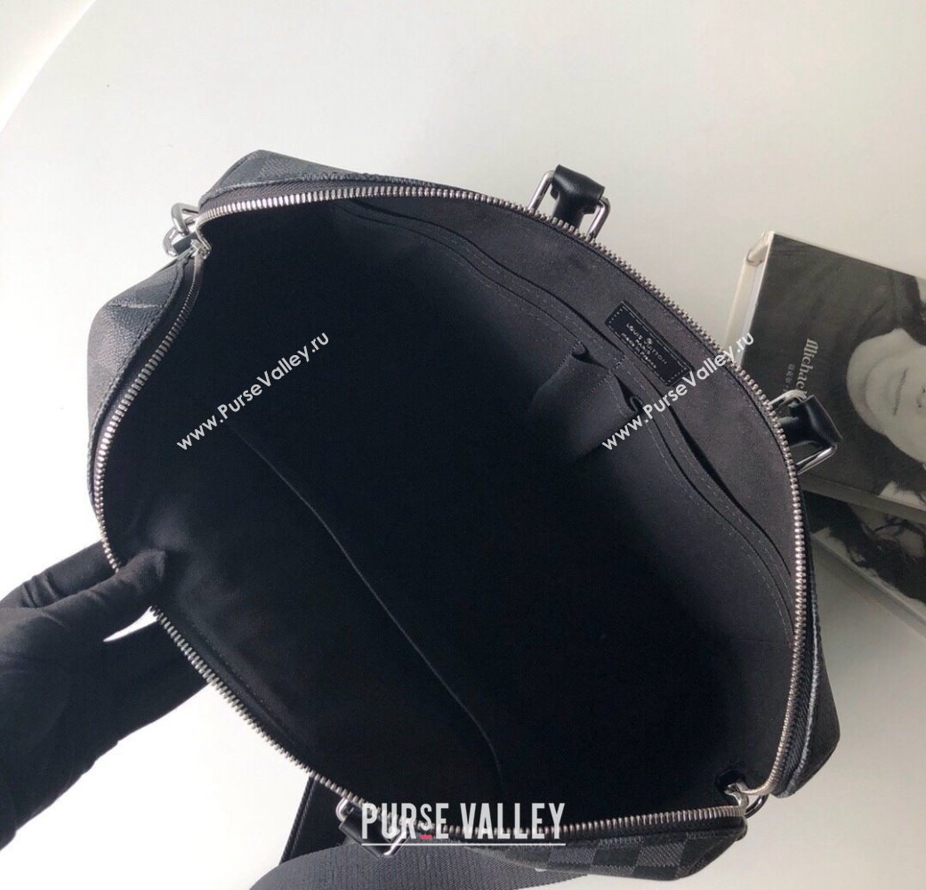 Louis Vuitton Briefcase Bag in Damier Canvas N48224 Black 2025 (KI-250121034)