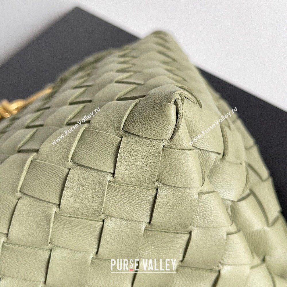 Bottega Veneta Small Andiamo Top Handle Bag in Intrecciato Leather 743568 Light Green 2024 (MS-24042421)