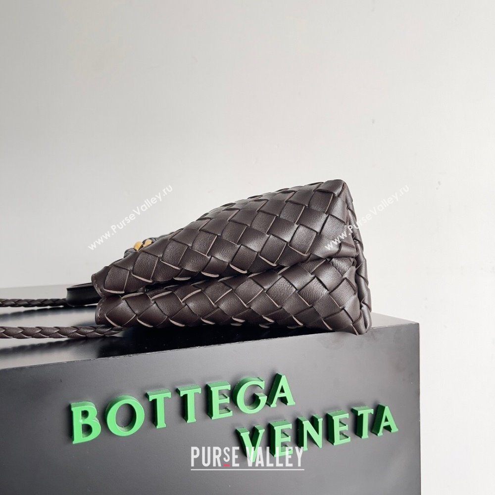 Bottega Veneta Small Andiamo Top Handle Bag in Intrecciato Leather 743568 Fondant Brown 2024 (MS-24042420)