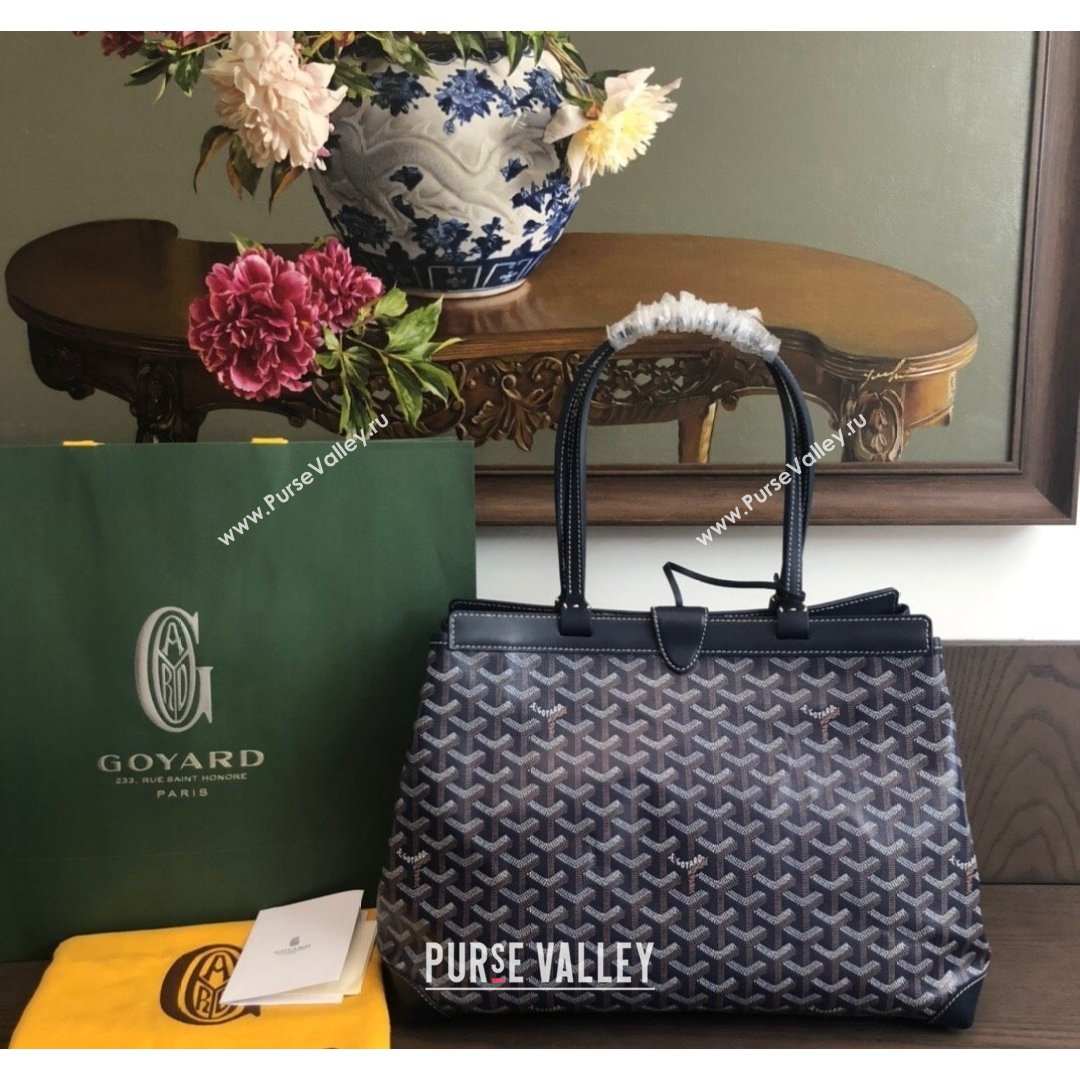 Goyard Bellechasse Biaude Tote Bag PM Navy Blue 2021 (LMGY-21091417)