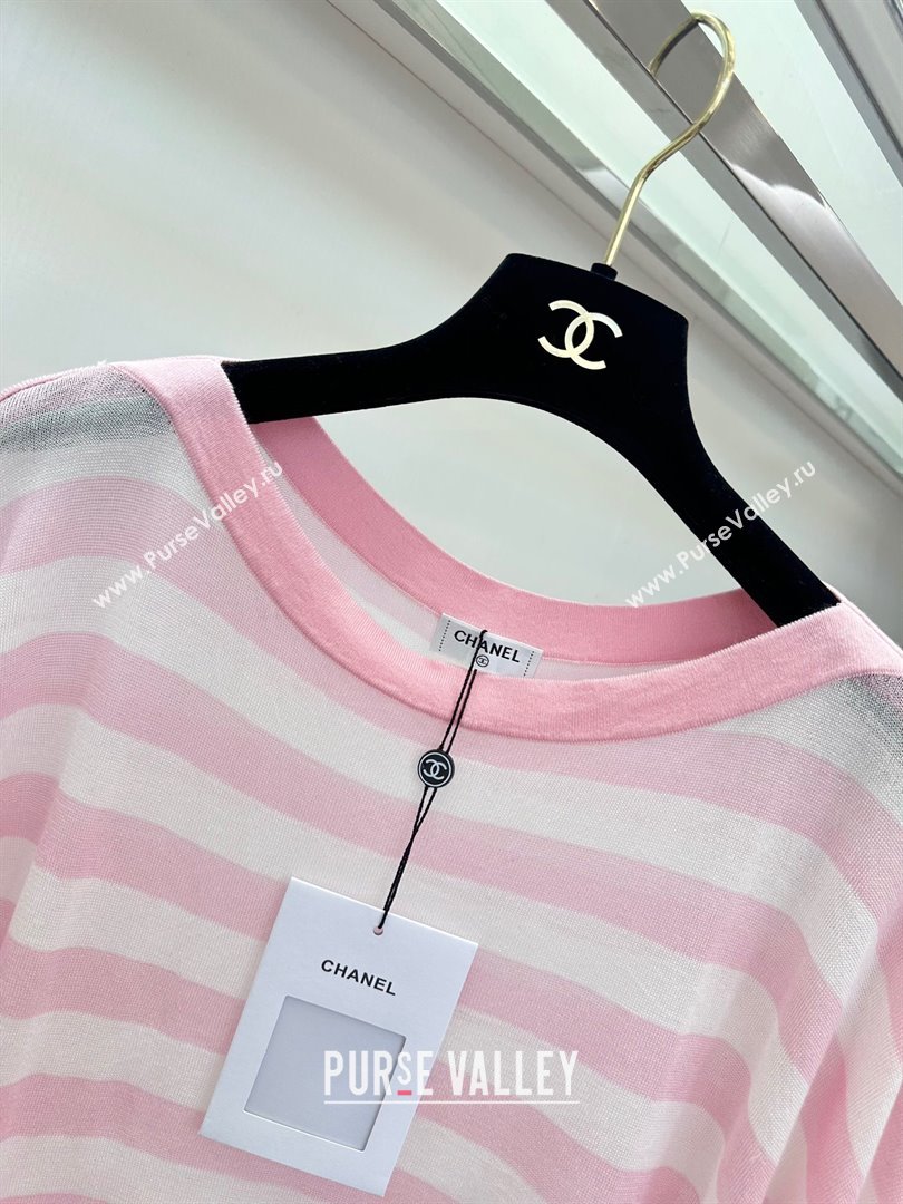 Chanel Knit Top CH042710 Pink 2024 (Q-24042710)