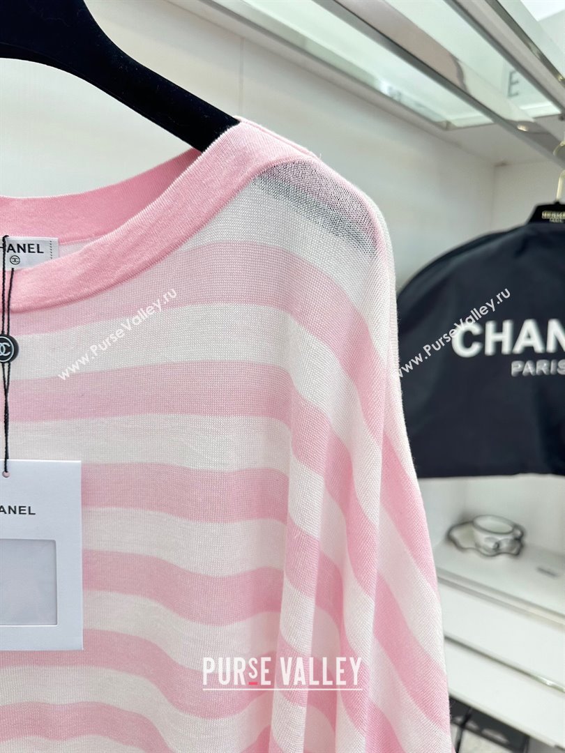 Chanel Knit Top CH042710 Pink 2024 (Q-24042710)