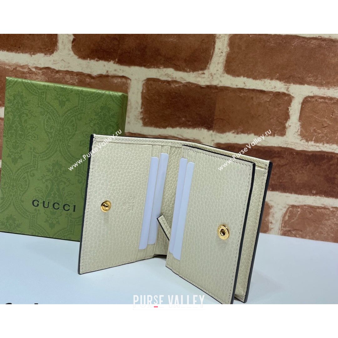 Gucci GG Marmont Card Case Wallet 658610 White 2021 (DLH-21072641)