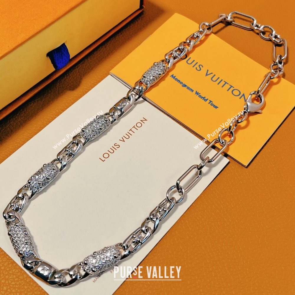 Louis Vuitton Constellation Necklace LV62522 Silver 2024 (YF-24062522)