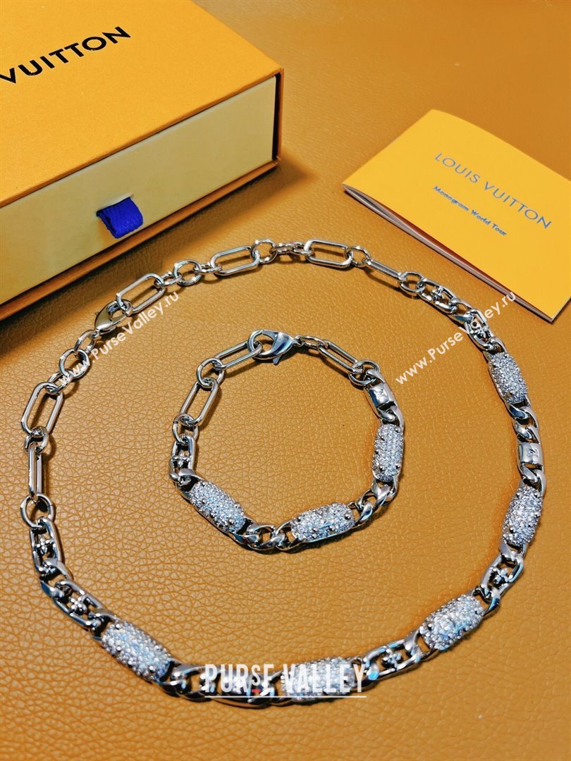 Louis Vuitton Constellation Necklace LV62522 Silver 2024 (YF-24062522)