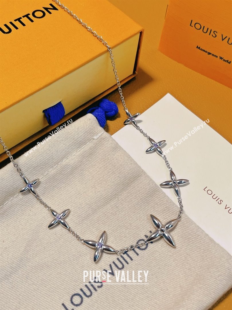 Louis Vuitton Singature Necklace LV62523 Silver 2024 (YF-24062523)