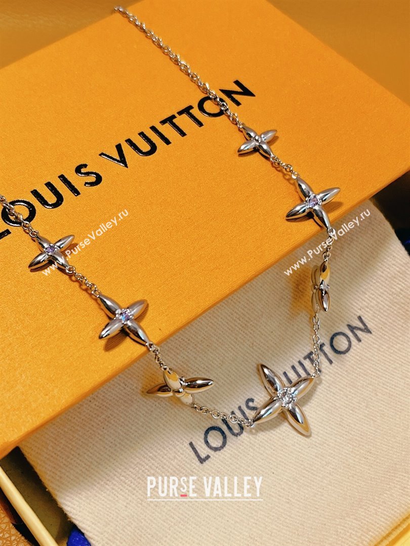 Louis Vuitton Singature Necklace LV62523 Silver 2024 (YF-24062523)