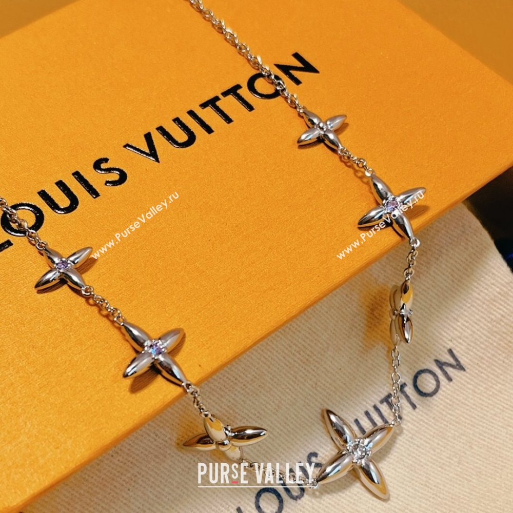 Louis Vuitton Singature Necklace LV62523 Silver 2024 (YF-24062523)