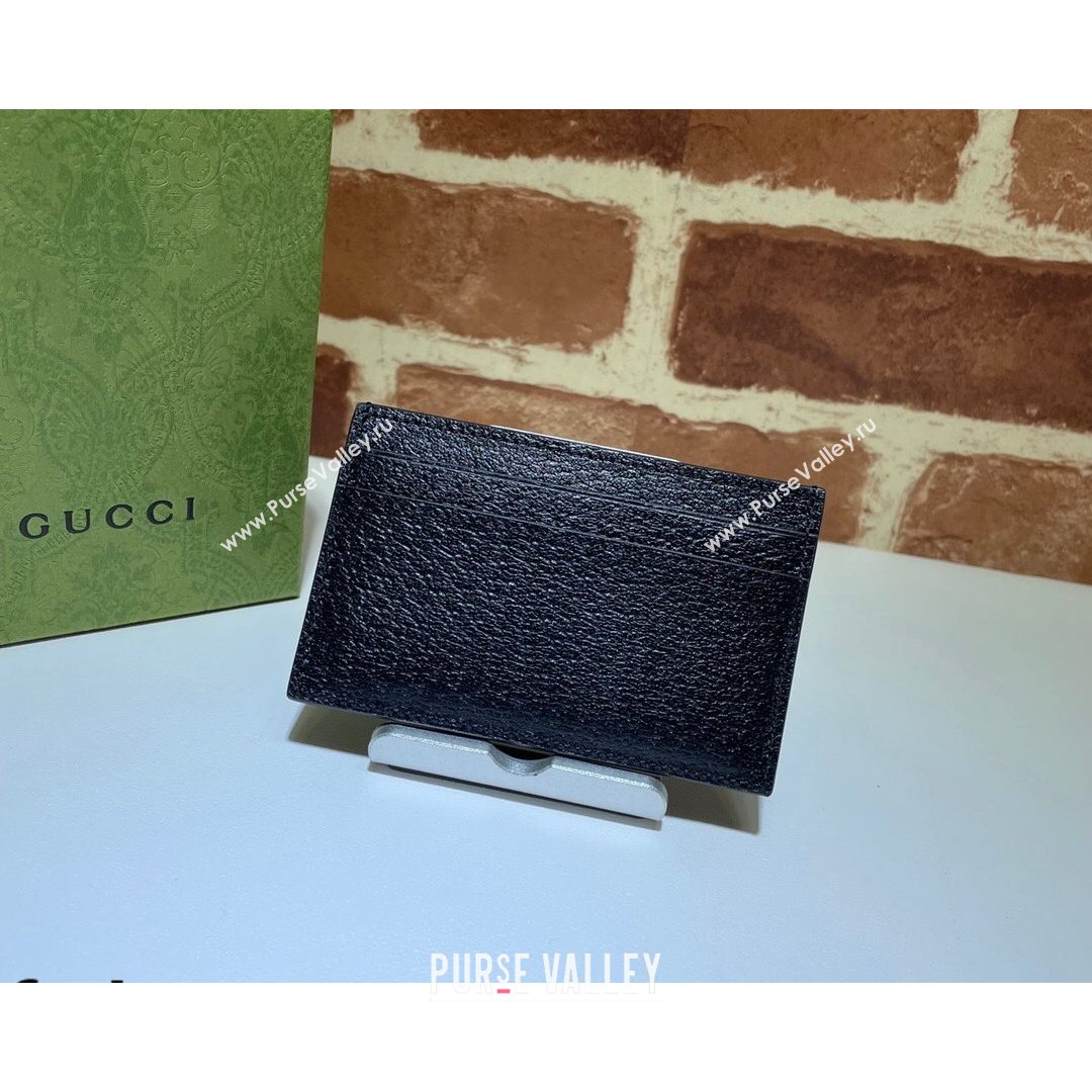 Gucci GG Marmont Card Case Wallet 657588 Black/Gold 2021 (DLH-21072646)