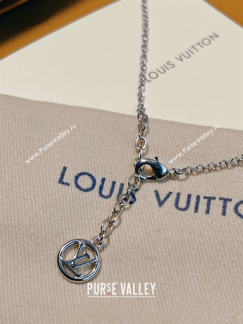 Louis Vuitton Singature Necklace LV62523 Silver 2024 (YF-24062523)