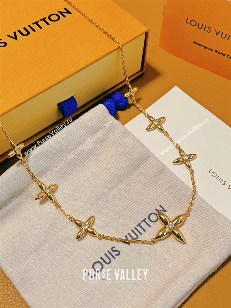 Louis Vuitton Singature Necklace LV62524 Gold 2024 (YF-24062524)