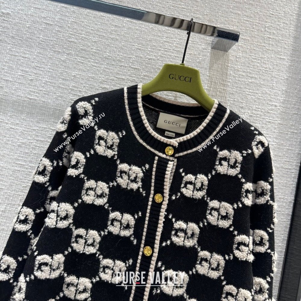 Gucci Wool GG Cardigan G102336 Black 2023 (Q-23102336)