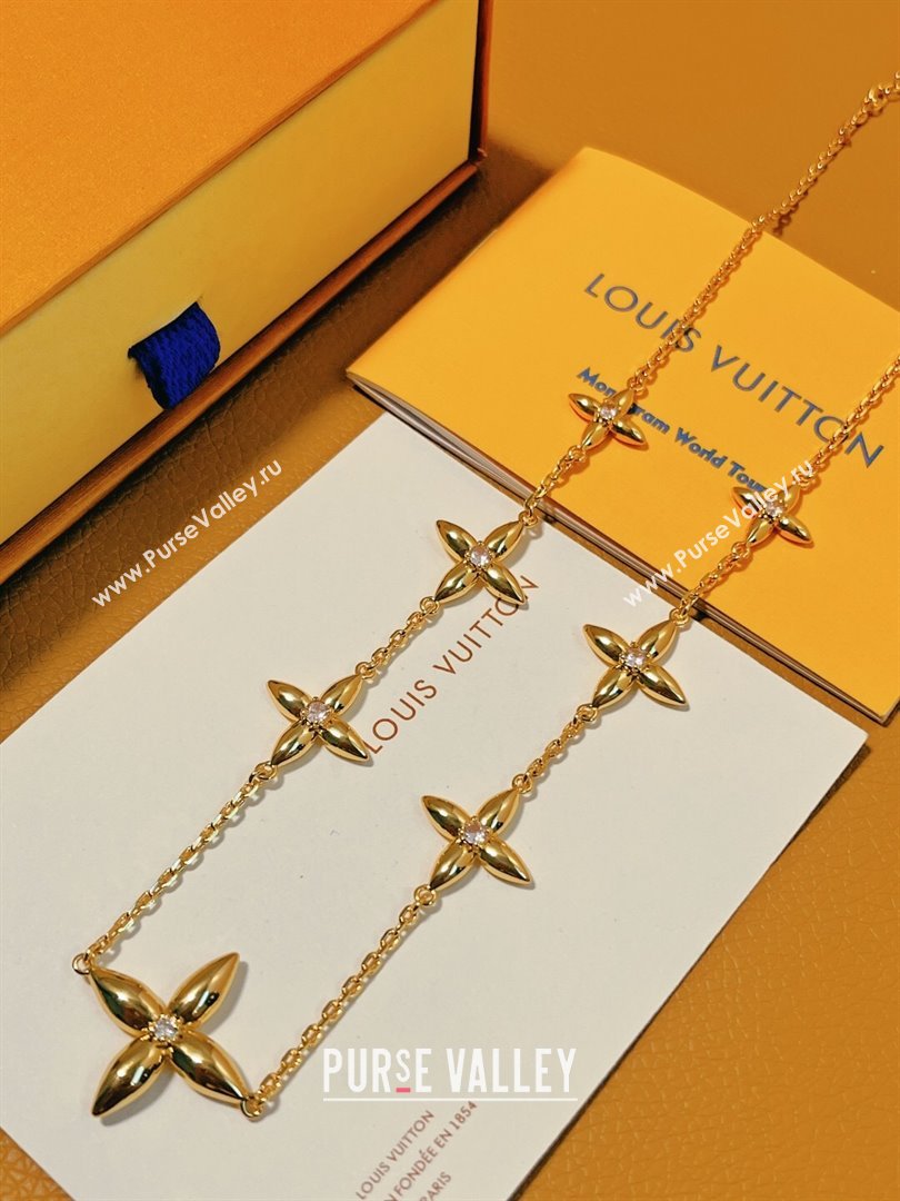 Louis Vuitton Singature Necklace LV62524 Gold 2024 (YF-24062524)