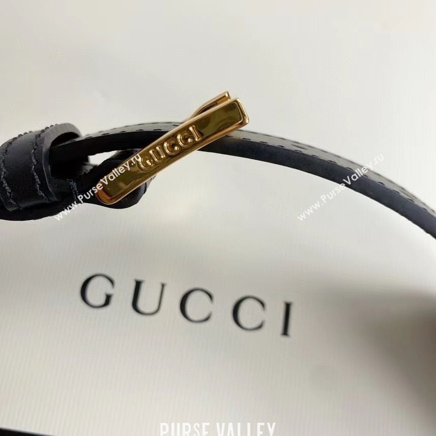 Gucci GG Canvas and Leather Belt 40mm with Chain Black 2020 (99-20111835)