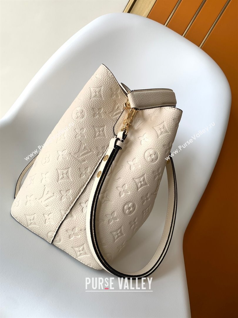 Louis Vuitton NeoNoe MM Bucket Bag in Monogram Embossed Leather M46526 Cream (K-24112109)