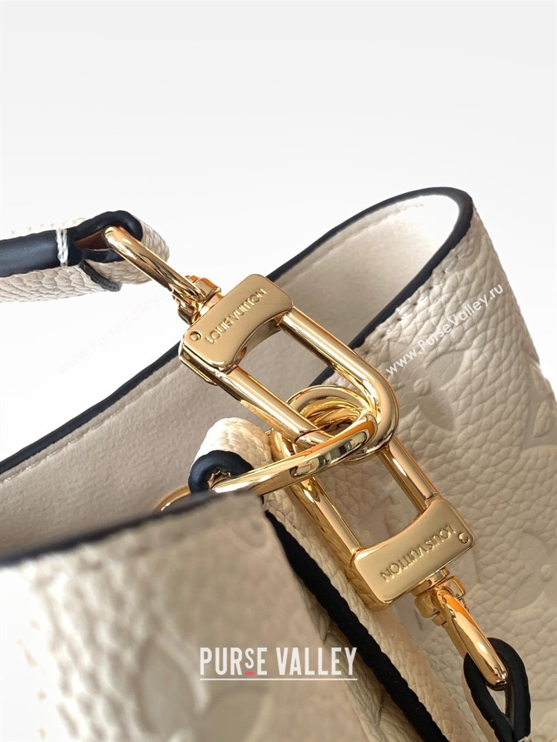 Louis Vuitton NeoNoe MM Bucket Bag in Monogram Embossed Leather M46526 Cream (K-24112109)