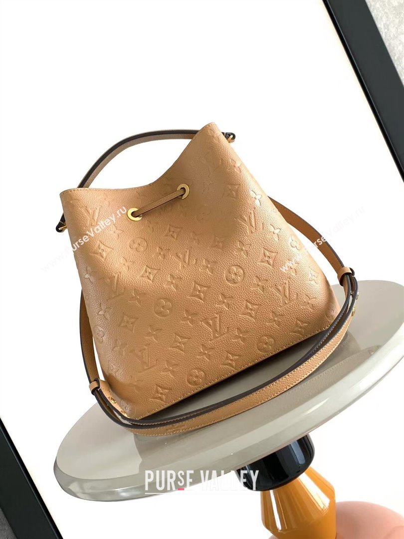 Louis Vuitton NeoNoe MM Bucket Bag in Monogram Embossed Leather M11815 Brown 2024 (K-24112111)