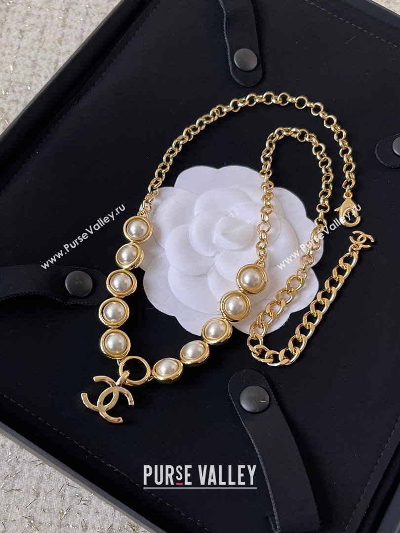 Chanel Pearls Chain Necklace CH62529 Gold 2024 (YF-24062529)