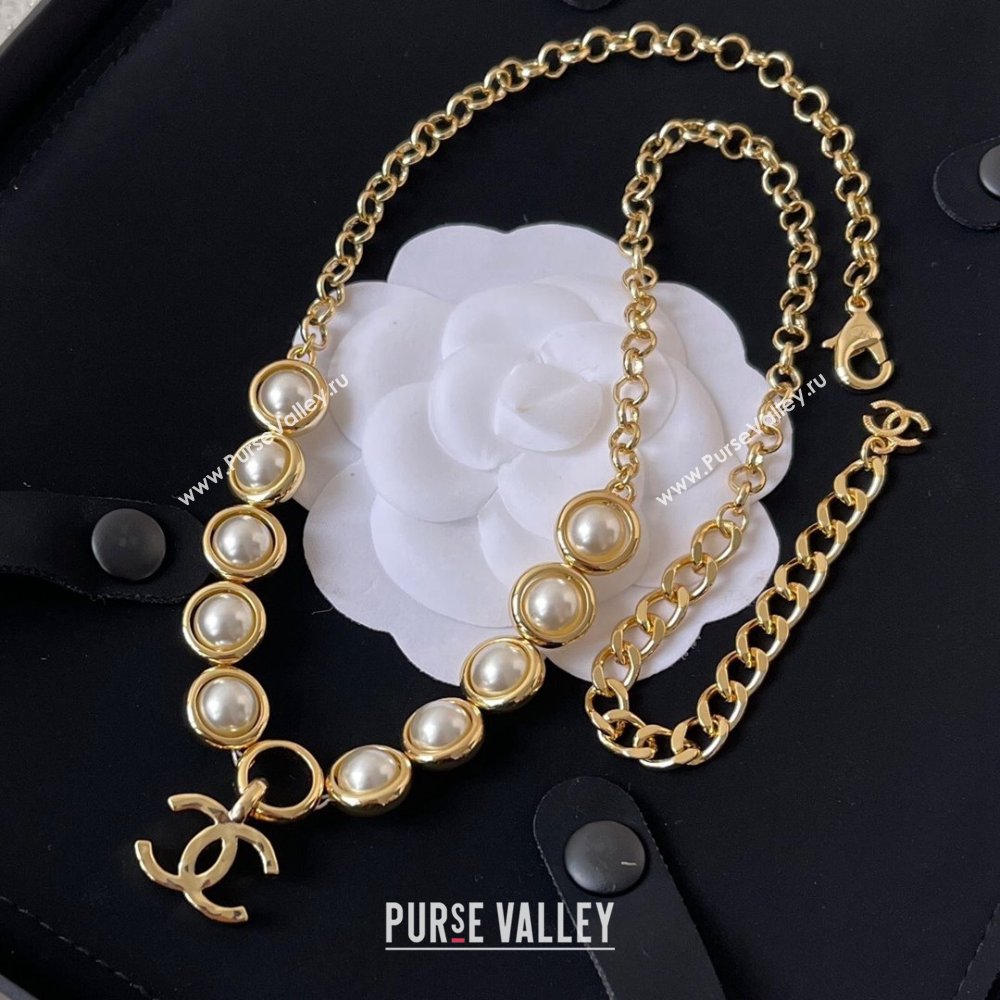 Chanel Pearls Chain Necklace CH62529 Gold 2024 (YF-24062529)