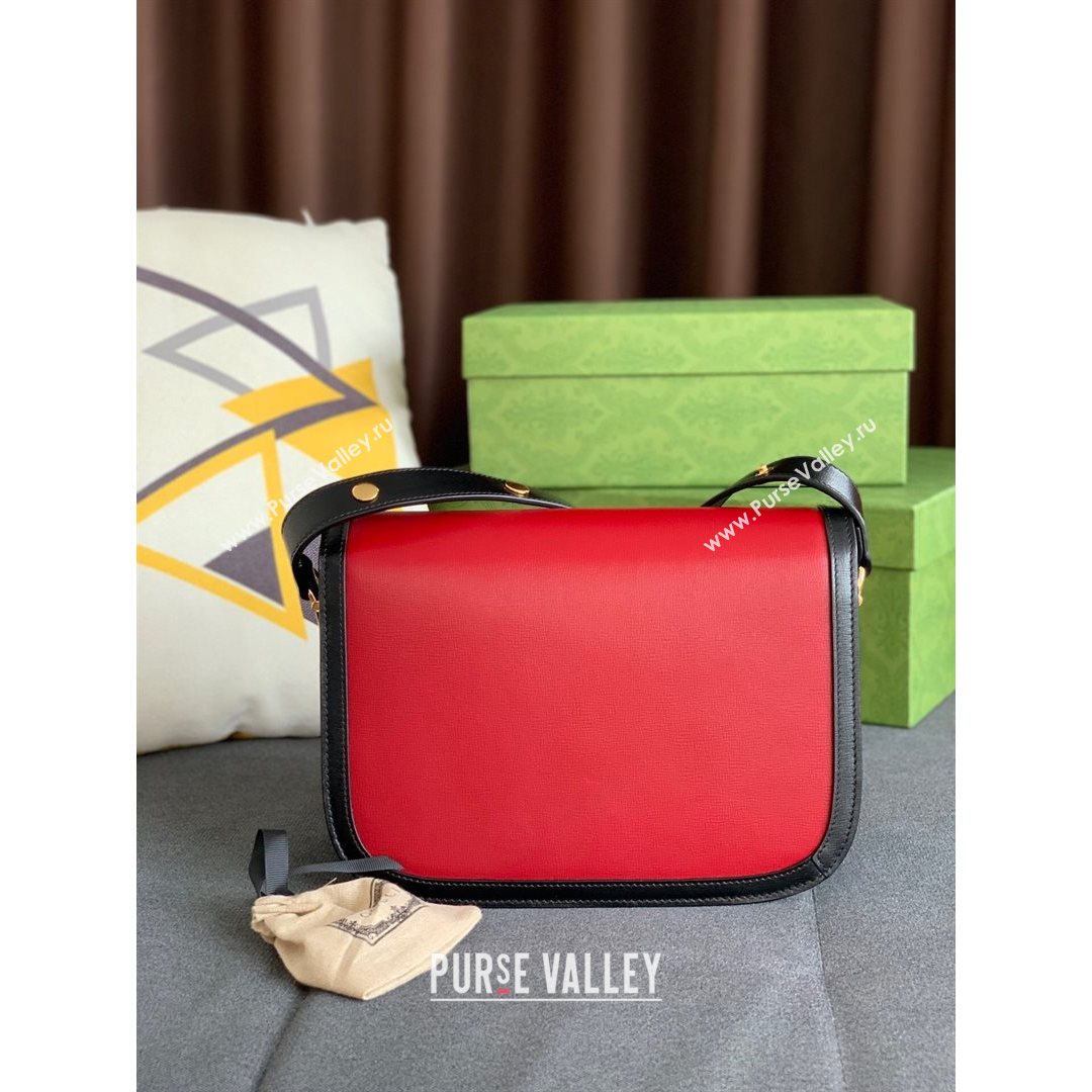 Gucci Horsebit 1955 Shoulder Bag 602204 Red/Yellow 2021 (DLH-21072610)