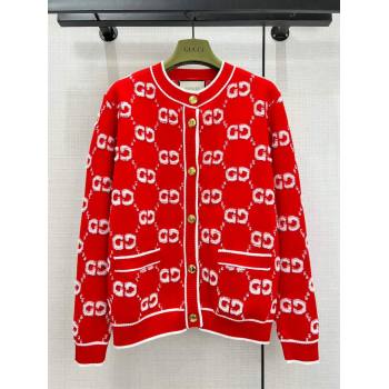 Gucci Wool Cardigan G11305 Red 2024 (Q-2411305)