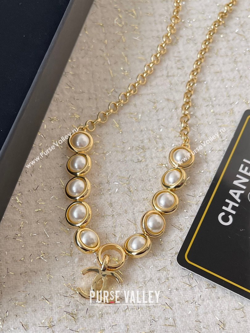 Chanel Pearls Chain Necklace CH62529 Gold 2024 (YF-24062529)