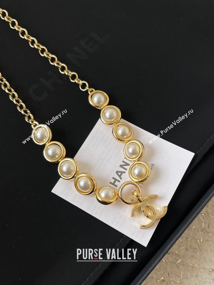 Chanel Pearls Chain Necklace CH62529 Gold 2024 (YF-24062529)