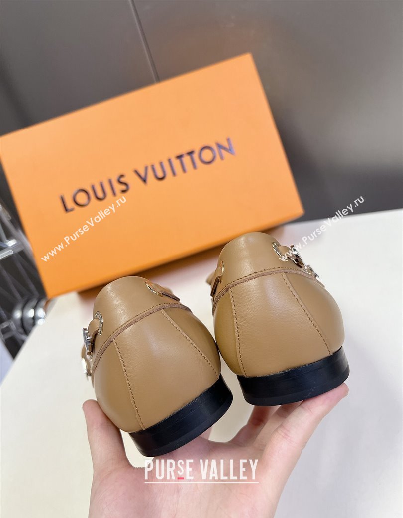 Louis Vuitton Soho Flat Boat Shoe in Calf Leather Beige 2024 1AGWBD (MD-241224046)