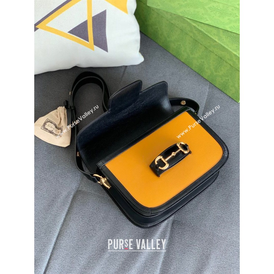 Gucci Horsebit 1955 Shoulder Bag 602204 Red/Yellow 2021 (DLH-21072610)