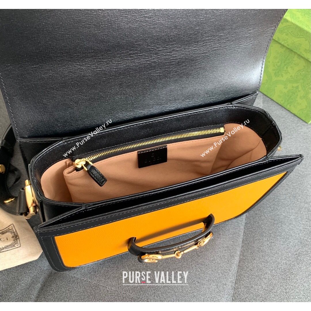 Gucci Horsebit 1955 Shoulder Bag 602204 Red/Yellow 2021 (DLH-21072610)