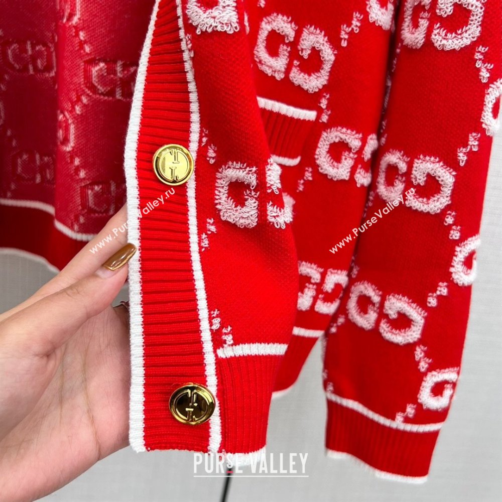 Gucci Wool Cardigan G11305 Red 2024 (Q-2411305)