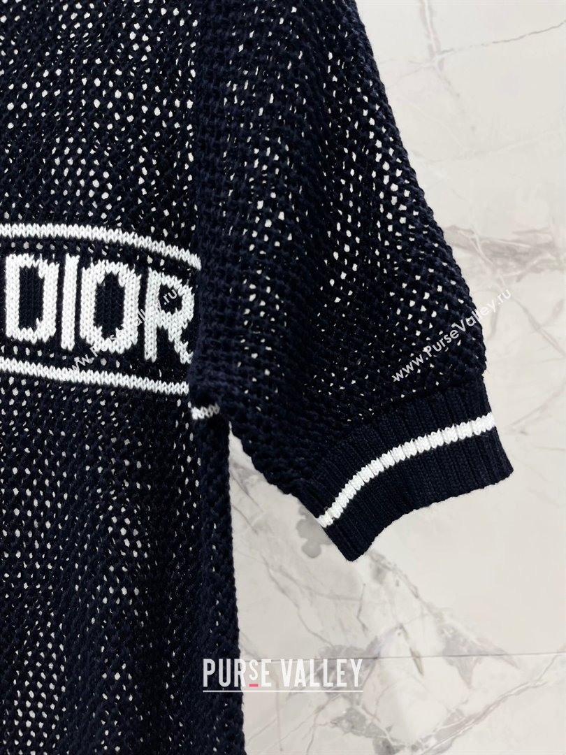 Dior Knit Short-sleeved Sweater D043007 Black 2024 (Q-24043007)