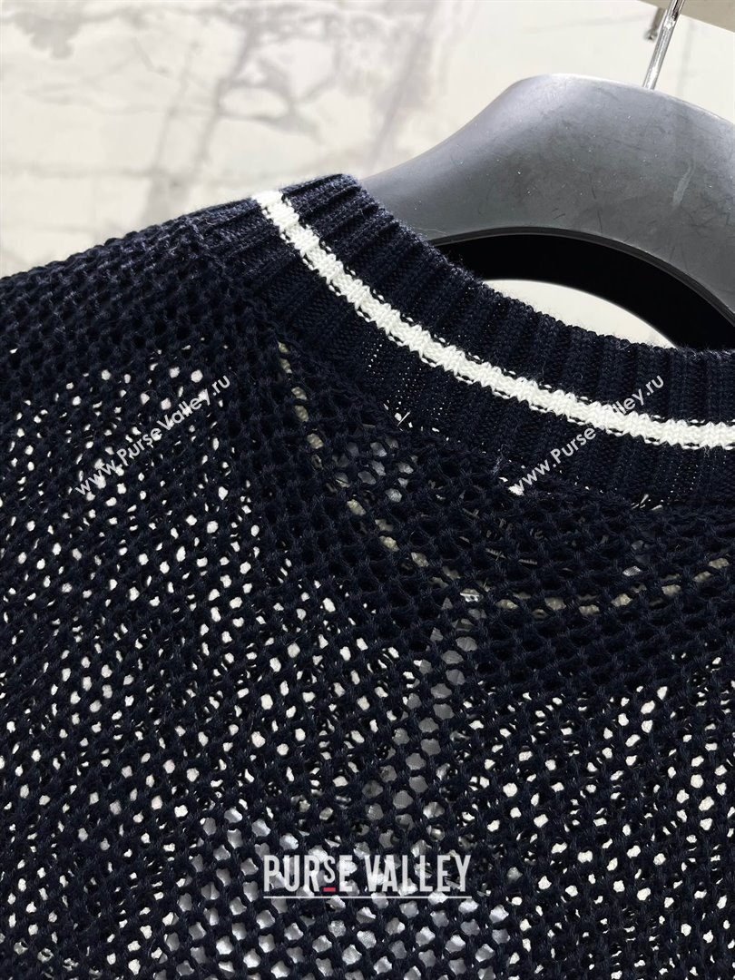 Dior Knit Short-sleeved Sweater D043007 Black 2024 (Q-24043007)