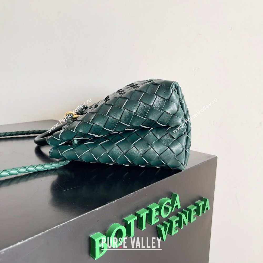 Bottega Veneta Small East/West Andiamo Top Handle Bag in Intrecciato Leather 754990 Green 2024 (WT-24080901)