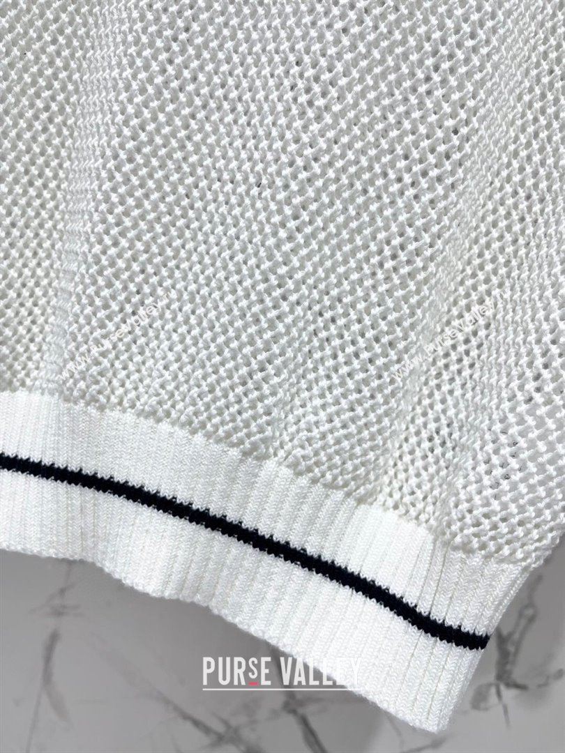 Dior Knit Short-sleeved Sweater D043008 White 2024 (Q-24043008)